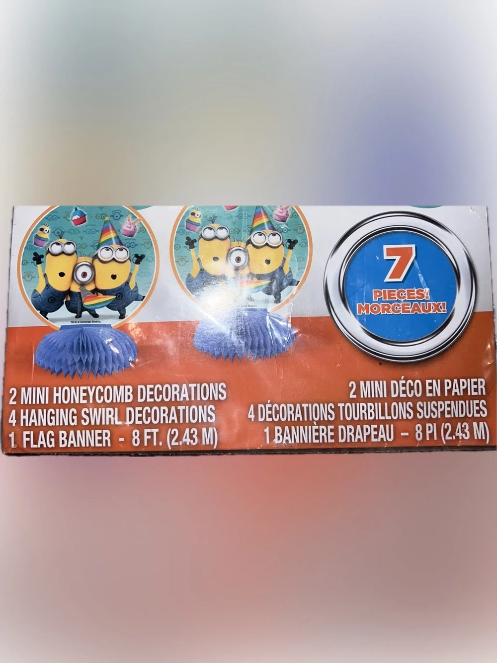 🔴New Universal Despicable Me 2 Minions Party Decoration Kit Banner 7 PCS